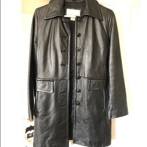 Nine West Leather Dress Coat! Great work coat and casual coat!